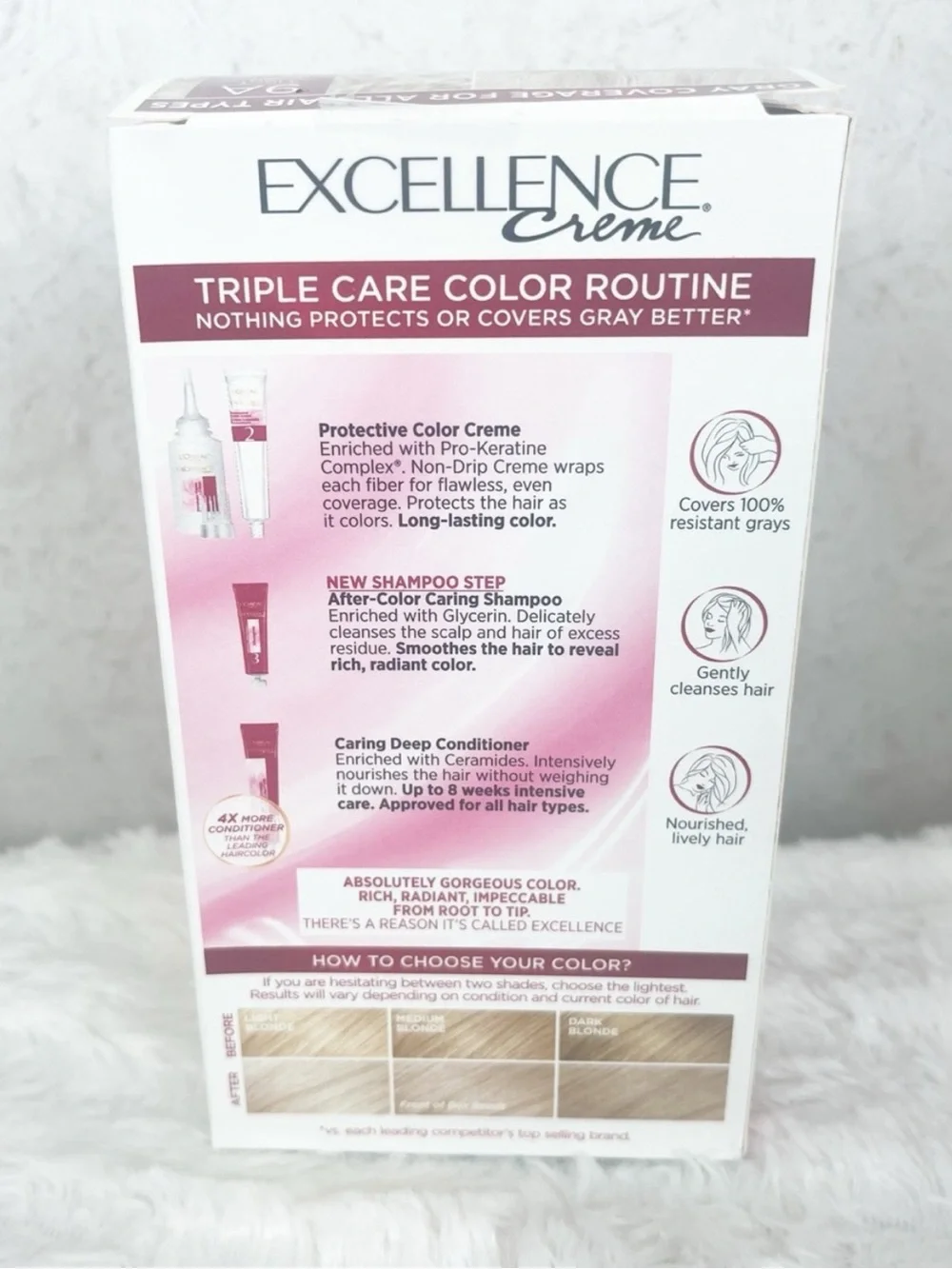 L’Oréal Paris Excellence Creme 9A Light Ash Blonde Permanent Hair Dye Gray Cover